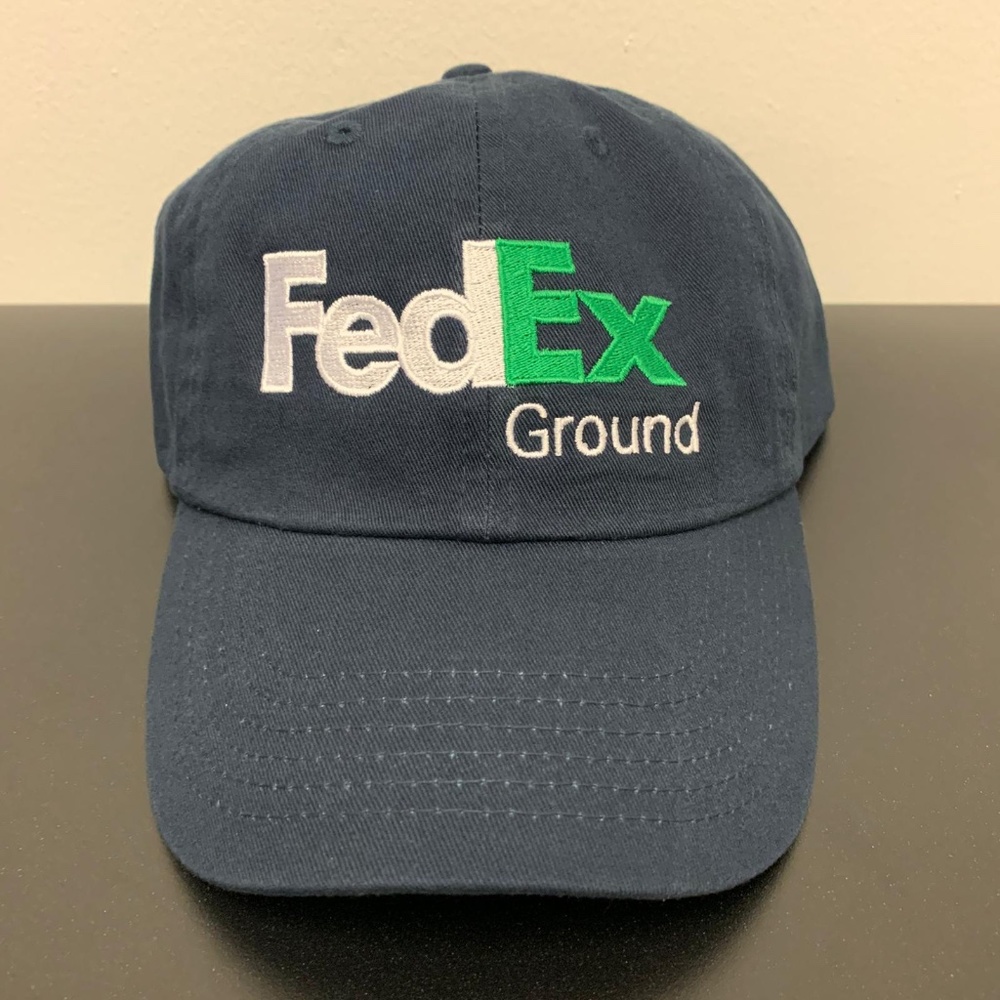 FedEx Ground  Dad Hat Yupoong Adjustable Cap FedEx Cap Dark Navy